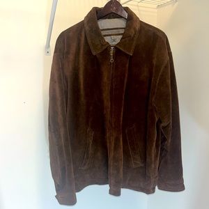 100% Genuine Suede Leather Men’s Field Jacket -Large - in Excellent Condition!